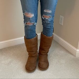 UGG tall chestnut brown boots (like new)